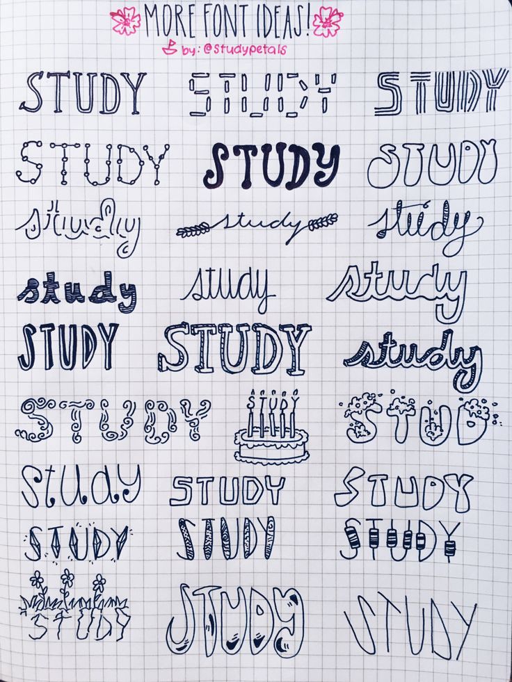 note taking fonts